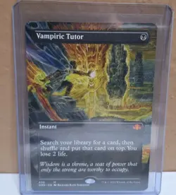 Vampiric Tutor (Borderless Alternate Art) [Dominaria Remastered] Magic MTG - Image 1