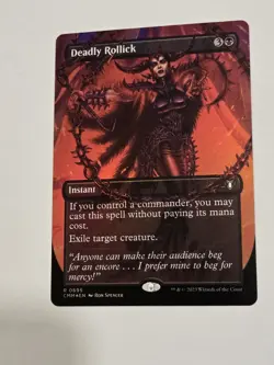 1x MTG Deadly Rollick (Borderless) - Commander Masters (CMM) #695 Foil - Image 1