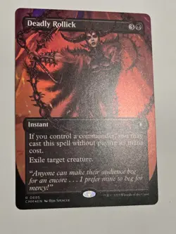 1x MTG Deadly Rollick (Borderless) - Commander Masters (CMM) #695 Foil - Image 2
