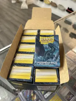 Dragon Shield Matte Midnight Blue Sleeves Display Case - Standard Size -10 Packs - Image 1