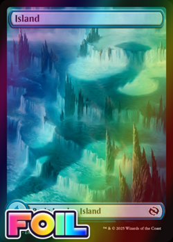 x1 Island TDM Tarkir Dragonstorm MTG 273 FOIL FULL ART BASIC LAND M/NM 1x - Image 1