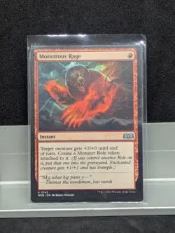 Monstrous Rage X1 LP Wilds of Eldraine MTG - Image 1