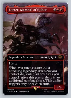 MTG Lord of the Rings Borderless #428 Eomer, Marshall of Rohan Rare Legendary - Image 1
