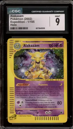 Pokemon Alakazam Expedition Holo Rare #1 CGC 9 Mint - Image 1