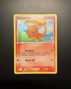 Pokemon TCG Charmander EX Crystal Guardians 48/100 Stamped Reverse Holo Card - Image 1