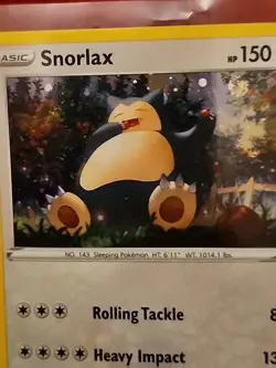 SNORLAX- 140/202: Pokemon TCG/CCG Sword & Shield Cosmos Holo Rare NM/M Card - Image 1