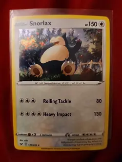SNORLAX- 140/202: Pokemon TCG/CCG Sword & Shield Cosmos Holo Rare NM/M Card - Image 2