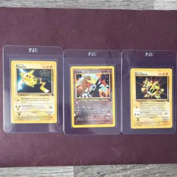 Pokemon Pikachu Entei Electabuzz Promo Cards Lot 3 1999 Nintendo Vintage TCG - Image 1