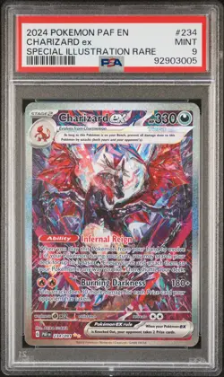 2024 Pokemon Paldean Fates Charizard EX #234 Special Illustration Rare PSA 9 - Image 1