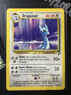 Dragonair 22/130, Base Set 2, Non Holo Rare, Pokemon TCG, WOTC, Vintage 2000, LP - Image 1