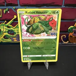 Radiant Venusaur Radiant Rare Pokemon GO 004/078 NM Holo - Image 1