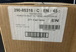 Pokemon TCG Scarlet & Violet 151 Poster Collection Factory Sealed 6 Box Case - Image 1