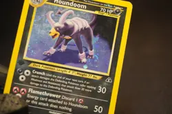 Pokemon TCG - Houndoom 1st edition, Holo Swirl, 4/75, English, Neo Discovery, HP - Image 3