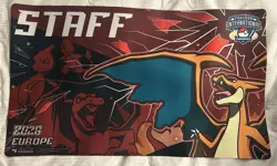 Pokemon EUIC STAFF Playmat Play Mat - 2026 Mega Charizard New - Image 1