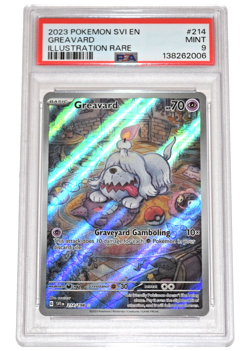Pokemon Scarlet & Violet ~ GREAVARD ~ PSA 9 ~ Illustration Rare 214/198 - Image 1