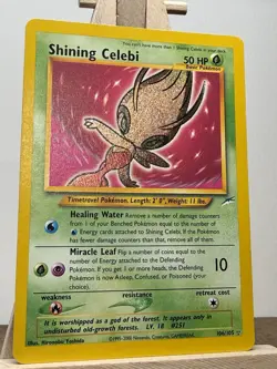 Pokemon TCG Shining Celebi Neo Destiny Shining Holo 50 HP 106/105 Vintage - Image 3