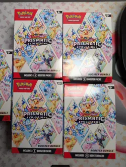 Pokemon TCG Scarlet & Violet Prismatic Evolutions Booster Bundle EMPTY - Image 1