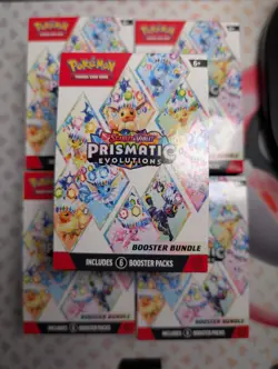 Pokemon TCG Scarlet & Violet Prismatic Evolutions Booster Bundle EMPTY - Image 2