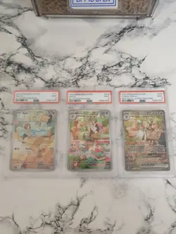 Pokemon TCG Ralts 211 Kirlia 212 Gardevoir EX Scarlet and Violet Sequentia PSA 9 - Image 1