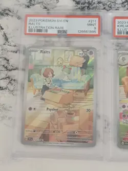 Pokemon TCG Ralts 211 Kirlia 212 Gardevoir EX Scarlet and Violet Sequentia PSA 9 - Image 3