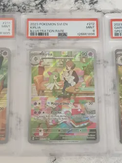 Pokemon TCG Ralts 211 Kirlia 212 Gardevoir EX Scarlet and Violet Sequentia PSA 9 - Image 4