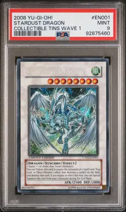 Yu-Gi-Oh! 2008 Stardust Dragon Collectible Tins Wave 1 #EN001 PSA 9 RARE - Image 1