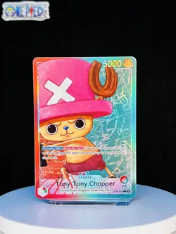 One Piece Card Game 🏴‍☠OP08-001 Tony Tony Chopper "Leader" NM Alt Art Foil ENG - Image 1