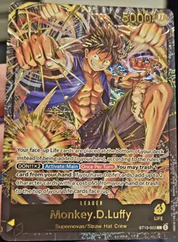 ONE PIECE CCG MONKEY.D.LUFFY PREMIUM LEADER NM+ - Image 2