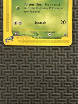 Pokemon TCG Cards Nidoran (M) 96/147 Aquapolis LP/MP - Image 5