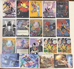 Magic The Gathering Lot Of 18 Mythic Rare & Art Series Spiderman Cards - Image 1