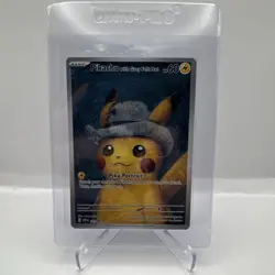 Pikachu Van Gogh Pika Portrait Gray Hat TCG Promo Pokemon Card - Image 1