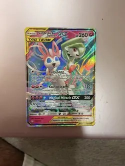 Pokemon Gardevoir & Sylveon GX Unbroken Bonds Holo Card 130/214 Ultra Rare SM MP - Image 1