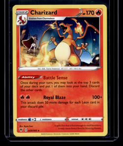 Charizard Rare 025/182 Vivid Voltage Sword & Shield Pokemon Card In Toploader! - Image 1