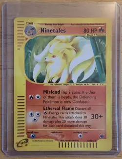 X 1 Ninetales 021 NM-LP Expedition Base Set Holo Pokemon Card - Image 2