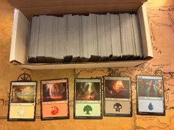 500 Magic The Gathering MTG Basic Land Cards - 100 of Each Color! - Image 1