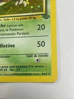 Pokemon Cards Pinsir 9/64 Jungle Set Rare Holo Card WOTC 1999 - Image 5