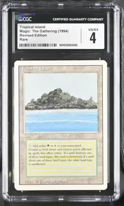 CGC 4 Tropical Island 1994 Revised Edition Magic: The Gathering HP - Image 1