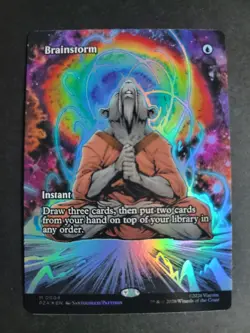 Brainstorm (Borderless Foil) Mythic MTG Ninja Turtles - Image 1