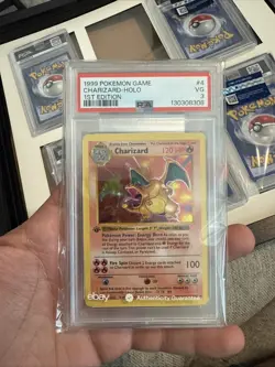 1999 Pokemon Base Set Charizard 1st Edition PSA 3 Shadowless Holo Card 4/102 - Image 1