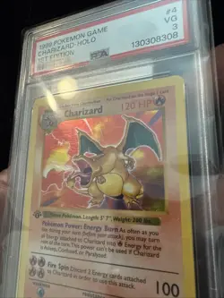1999 Pokemon Base Set Charizard 1st Edition PSA 3 Shadowless Holo Card 4/102 - Image 5