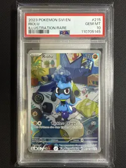 2023 POKEMON SVI EN-SCARLET & VIOLET #215 RIOLU ILLUSTRATION RARE PSA 10 - Image 1