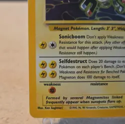 Magneton 11/62 Fossil Set Holo Rare Vintage Pokemon TCG 1999 (LP) - Image 5