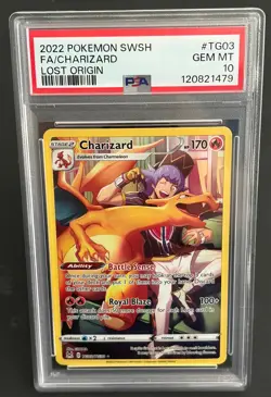 Pokemon Charizard #TG03/TG30 SWSH Lost Origin PSA 10 GEM MINT - Image 1