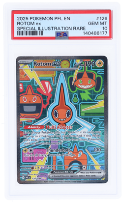 2025 Pokemon Phantasmal Flames Rotom Ex Special Illustration Rare #126 PSA 10 - Image 1