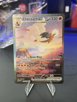 Pokemon TCG Charizard EX 199/165 Scarlet & Violet 151 Special Illustration Rare - Image 1