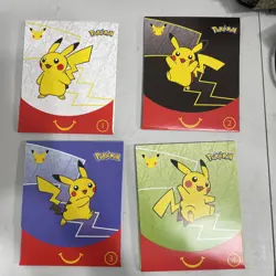 2021 Mcdonalds happy meals entire collection Pokemon 25th Anniversary SET of 4 - Image 1