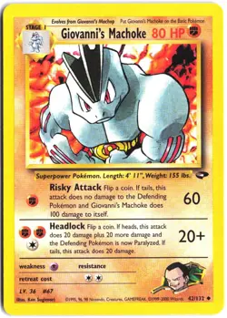 Giovanni's Machoke 42/132 Uncommon Gym Challenge Pokemon - Image 1