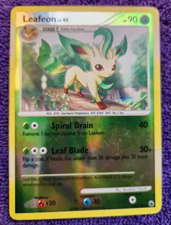 Leafeon 24/100 Majestic Dawn Reverse Holo Pokemon Non-Burger King Version *NICE* - Image 1