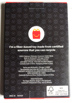 Pokemon 2023 McDonalds Match Battle Promo Booster Pack Quaxly 9 SEALED - Image 2