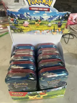 Pokemon TCG: 10x Mega Evolution Ascended Heroes Mini Tin DISPLAY SHIPS 2/20 - Image 1
